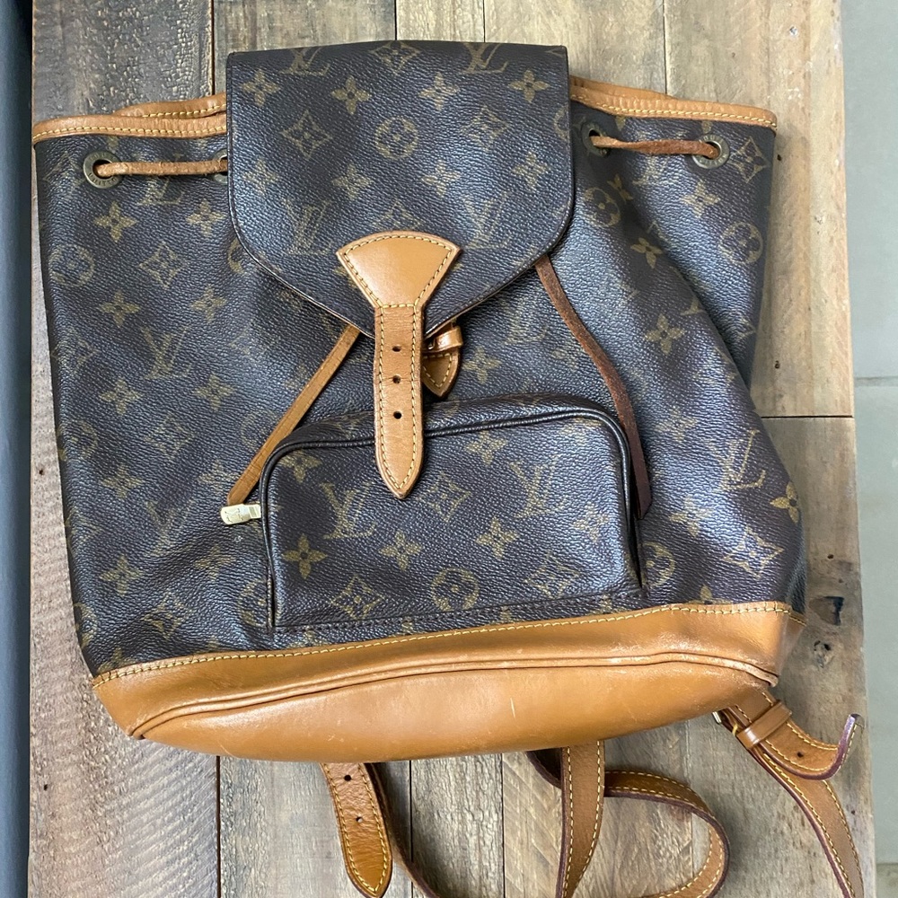 Louis Vuitton Montsouris Leather MM Backpack